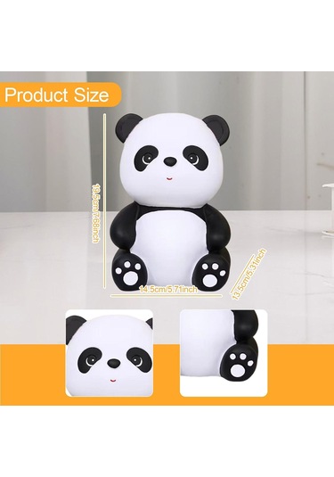 Suntek Kızlar Için Panda Heykeli Para Kumbarası Dekor Sevimli 13,5 Cm X 14,5 Cm X 19,5 Cm
