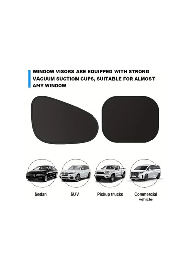 Fochsia Bir Çift Statik Yapışkanlı Araba Güneşlik Yan Pervazı Gizlilik Güneş Koruma