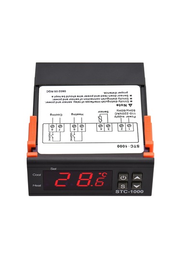 Ac 110-220v Dijital Sıcaklık Kontrol Cihazı Stc-1000 Akıllı Sıcaklık Siyah