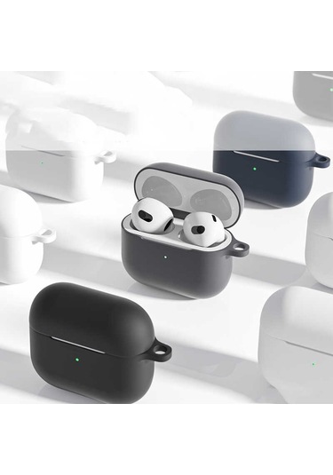 Noktaks - Airpods 3.nesil Uyumlu Airpods 3. Nesil - Kılıf Airbag 28 Silikon Kılıf - Mürdüm