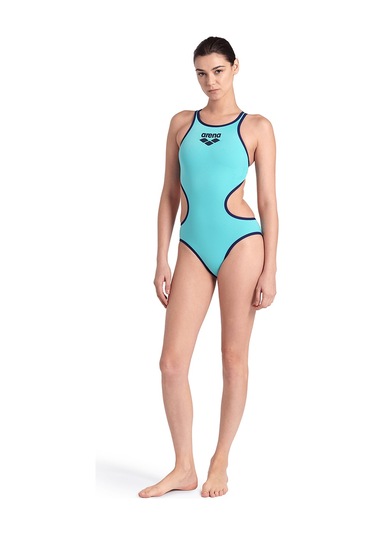 One Big Logo One Piece Kadın Mavi Yüzücü Mayosu 001198840 1525396 Mavi