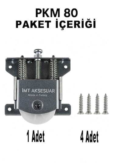 İmt Aksesuar Pkm 80 Sürgülü Dolap Kapağı Ve Gardrop Sürgü Kapağı Tekeri Metalik