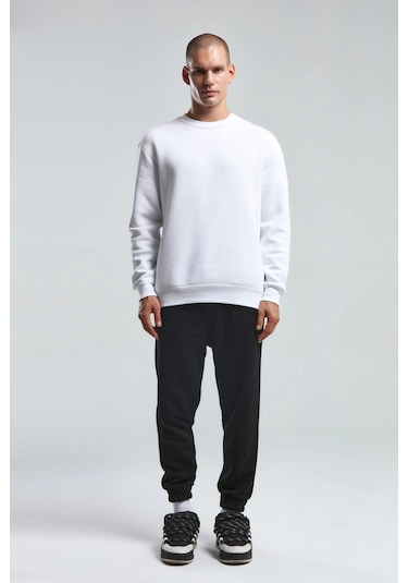 Kappa Benmanaj Erkek Beyaz Sweatshirt - Beyaz Beyaz