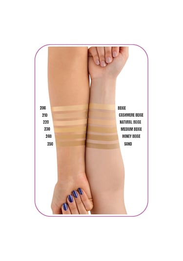 Callista Total Perfecting Spf 15 Yoğun Kapatıcı Mat Bitişli Fondöten - 210 Cashmere Beige - Açık