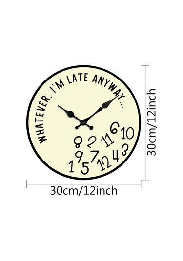 Homyl Duvar Dekoratif Saat Ev Asma İç Mekan Yatak Odası Oturma Bej