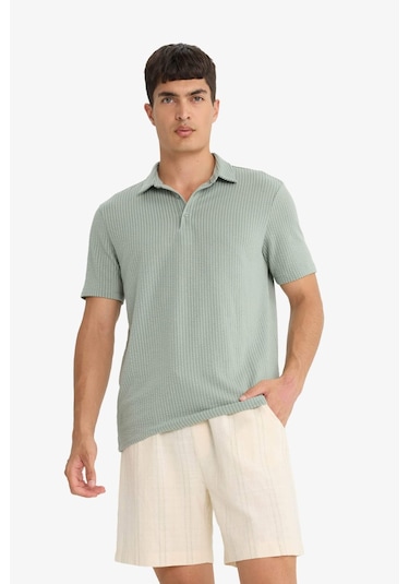DeFacto Slim Fit Dar Kesim Polo Yaka Pamuklu Kısa Kollu Tişört X2594AZ25SPGN1217