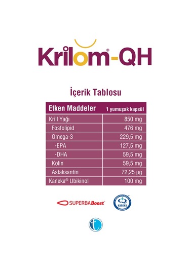 Krilom-QH Krill Oil & Ubikinol 30 Yumuşak Kapsül