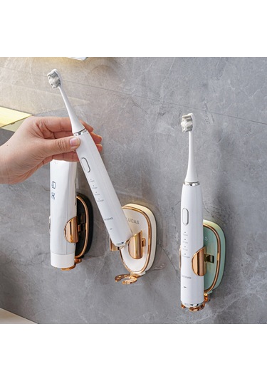 Kosona Ev Bathroom Elektrikli Fırça Tutucu Duvarlı Delme Yok Sıkıcı Tutucu Siyah Altın Kolay Kurulum Ev Kullanıma Uygun Diğer