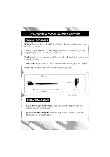 Kaş & Kirpik Fırçası Cre'ars Eyelash & Brow Brush 125