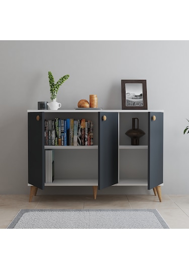 Fernıso Bohem 120 Cm Konsol Beyaz Antrasit