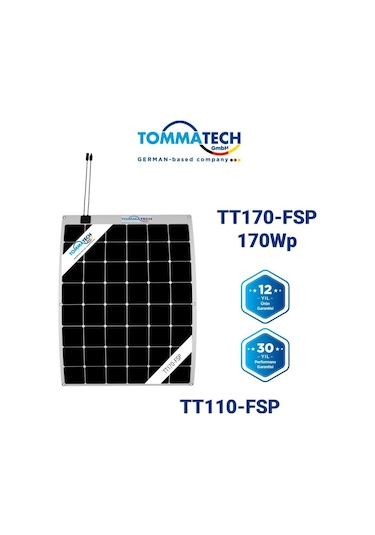 TommaTech 170 W Watt Esnek Güneş Paneli Flexible Solar Panel