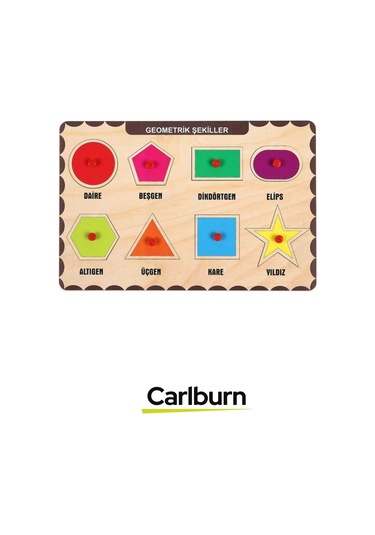 Özel Üretim Eğitici Öğretici Zeka Geliştirici Çocuk Ebeveyn Geometrik Şekiller Ahşap Tutmalı Puzzle