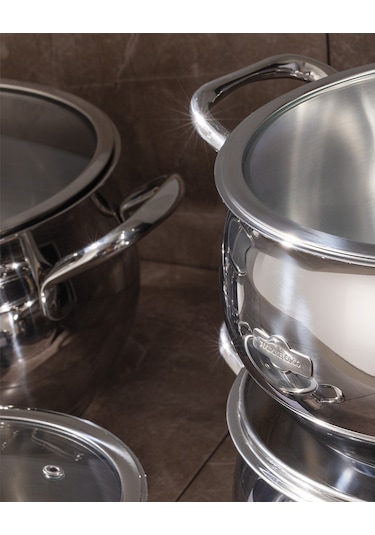 Madame Coco Vera 8 Parça Tencere Seti - Çelik Çok Renkli