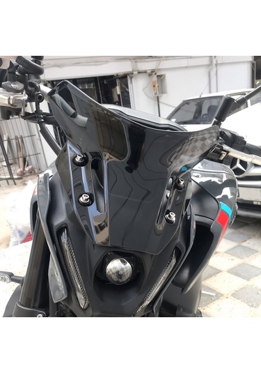 Gajeena Mt09 Fz09 2021-2022 İçin Abs Motosiklet Rüzgarlık, Siyah, Yaniha Yedek Parçası, Rüzgar Engeli Koruyucu