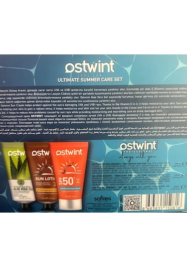 Ostwint Bronzlaştırıcı Güneş Losyonu 50 ML + Güneş Koruyucu Krem 50 ML + Aloe Vera Gel 50 ML