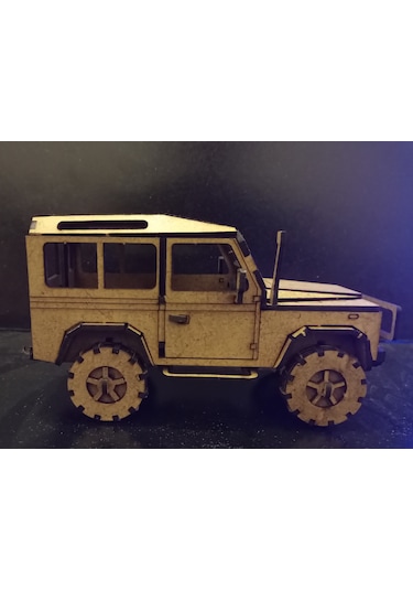 TLRhobi 3d Land Rover Defender Ahşap Lazer Kesim Araba Yapım Kiti