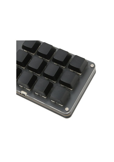 12 Tuşlu 3 Düğmeli Mekanik Klavye Kırmızı Anahtar Su Geçirmez Toz Geçirmez Ses Kontrolü Çok İşlevli Oyun Ofis Klavyesi Usb Kablosu