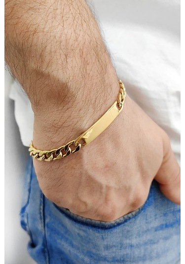 Chavin Gold Çelik Erkek Künye Bileklik Eu40sr Gold