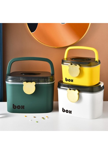 Homyl Ev Acil İlaç Saklama Kutusu Kabı Çıkarılabilir Tepsi