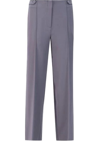 Armine Beli Apoletli Palazzo Pantolon 24kh2722 Antrasit Füme