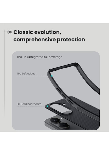 Xiaomi Poco X7 Pro Nıllkın Buzlu Kalkan Pro Pc Tpu Telefon Kılıfı Siyah