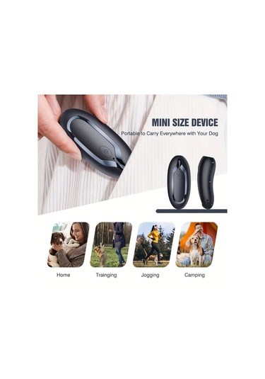 Willowhaven Siyah Taşınabilir Şarj Edilebilir Ultrasonik Köpek Havlama Önleyici Cihaz