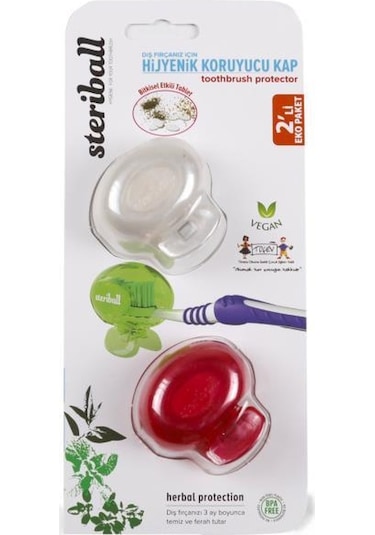 Steriball Diş Fırçası Koruma Kabı 2'li