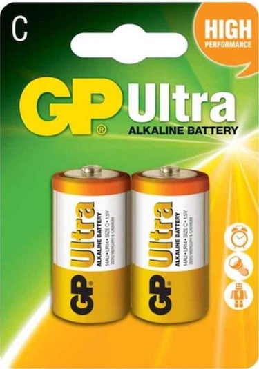 Gp 14au Ultra Alkalin Orta C Boy 2'li Pil