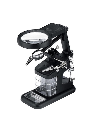 Wellhise Te-803 Masa Üstü Ledli Büyüteç Çok Amaçlı Tutacak