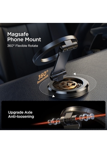 Sones Joyroom Jr-zs403 Metal Katlanabilir Manyetik Araç Telefonu Montaj Parçası Siyah