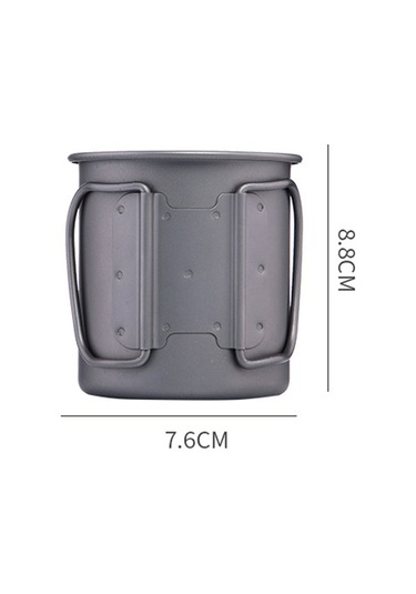 Wıdesea Wstt-375Ml Ultralight Titanyum Alaşımlı Bardak 375 Ml Katlanabilir Saplı Fda Sertifikası Yok Bpa Içermez