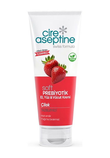 Cire Aseptine Soft Prebiyotik Çilek El Yüz Ve Vücut Tüp Krem 75 Ml