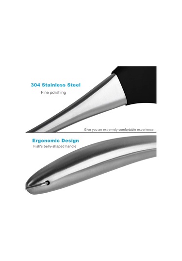 Yapışmaz Tencereler İçin 14-1/5 İnç Silikon Wok Spatula, Bpa İçermeyen 600 F Paslanmaz Çelik Spatula