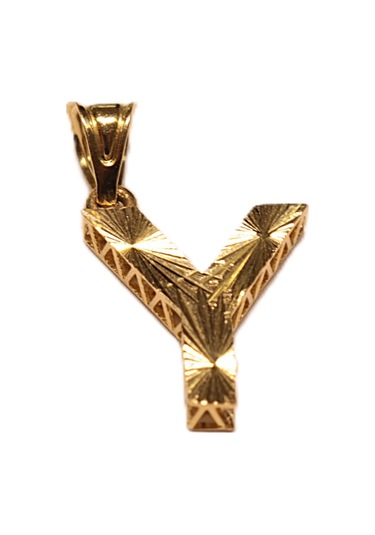 Altın 3 Boyutlu Y Harfi