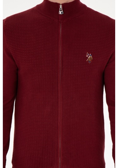 U.s. Polo Assn. Erkek Bordo Hırka Triko 50288871-vr014 Bordo