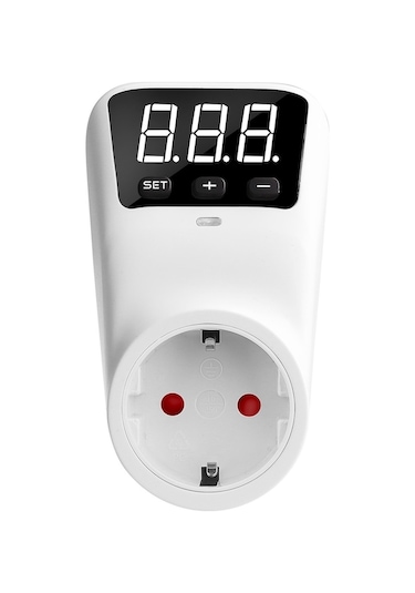 Hlp02 Beyaz Avrupa Standardı 230v 16a Lcd Ekranlı Gerilim Koruyucu Prizi - Buzdolabı Klima Aleti Koruyucu Aşırı Düşük Yüksek Gerilim Koruması