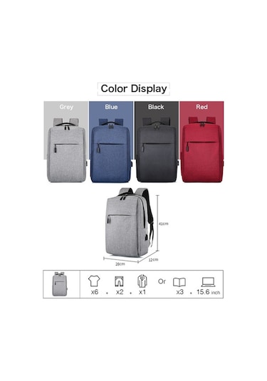 Reedark 14l Koyu Kırmızı Dizüstü Bilgisayar İş Sırt Çantası Profesyonel Diğer