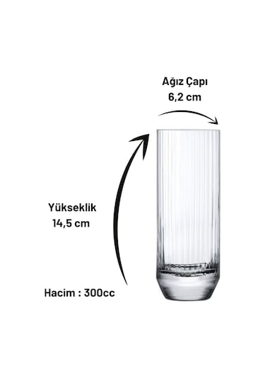 Paşabahçe 64132 Nude BigTop Kristal Kokteyl Bardağı 4'lü 300 Cc