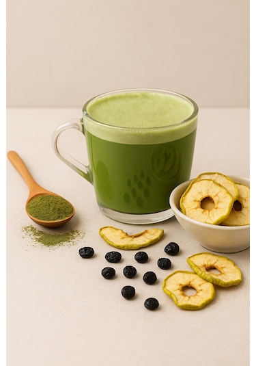 Matcha  Seti Matcha - Elma Kurusu - Yaban Mersini - Kuru Meyve  Doğal Destek