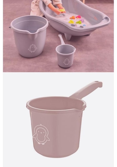 Flosoft Bebek Banyo Maşrapası, Uzun Saplı Oluklu Çok Amaçlı Maşrapa 1,5 Litre 001