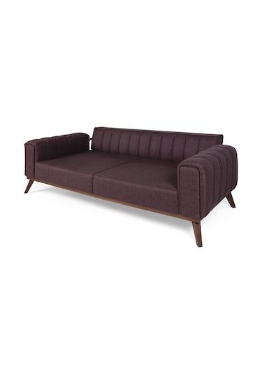 Velar Koltuk Takımı Keten Bordo Kazayağı