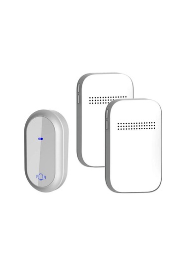 Kendiliğinden Üretilen Kablosuz Kapı Zili Dış Mekan Su Geçirmez Ev Akıllı Uzun Mesafe Elektronik Müzik Kapı Zili Kablosuz Çağrı Cihazı Birden İki Beyaz Ab Beyaz