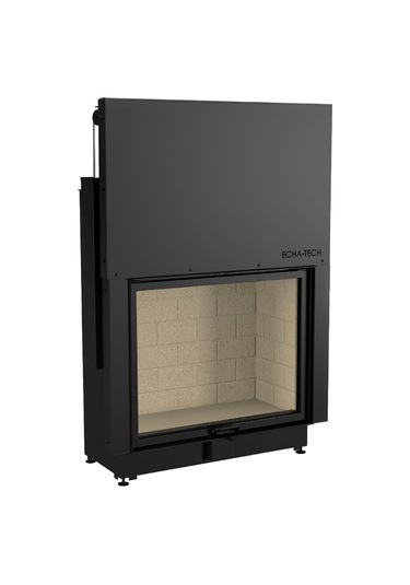 Echa Tech Asansörlü Çelik Şömine Haznesi Düz 100 x 80