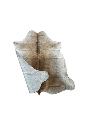 Doğal Renkli Dana Postu Halı - Naturel Halı Post Sarı Beyaz