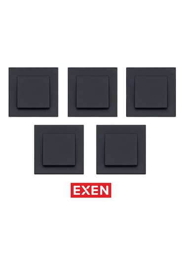 Exen Füme Anahtar Mekanizma+ Çerçeve 5adet ANAHTAR