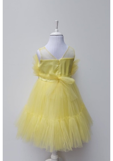 Parlak Şerit Kemerli Kız Çocuk Tütü Elbise 2 - 6 Yaş 001