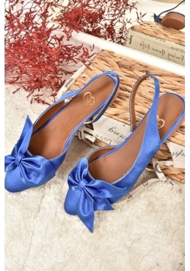 Fox Shoes Saks Mavi Kumaş Kadın Babet H726809004 Mavi