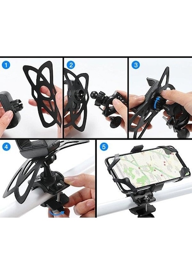 Zhltools 360 Dönerli Universal Bisiklet Telefon Tutucu