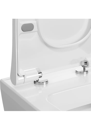 VitrA Shift 191-003R009 İnce Klozet Kapağı, Yavaş Kapanır, Kolay Çıkabilir, Beyaz