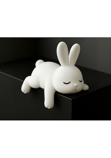 Sevimli Uyuyan Tavşan Özel Tasarım - Lazy Edge Beasts Figürü